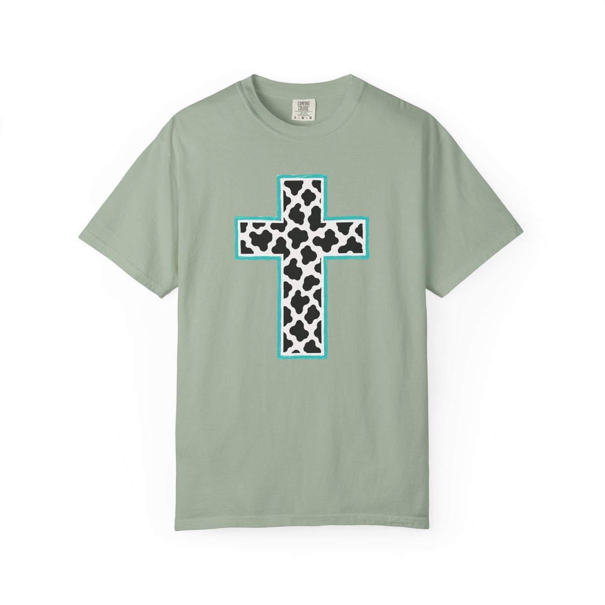 Cow Print Cross T-Shirt –