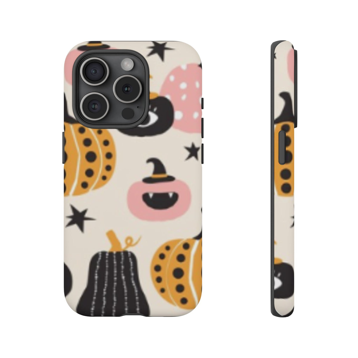 Halloween Pumpkin Pattern Tough Phone Case — Cute Spooky Witchy Design