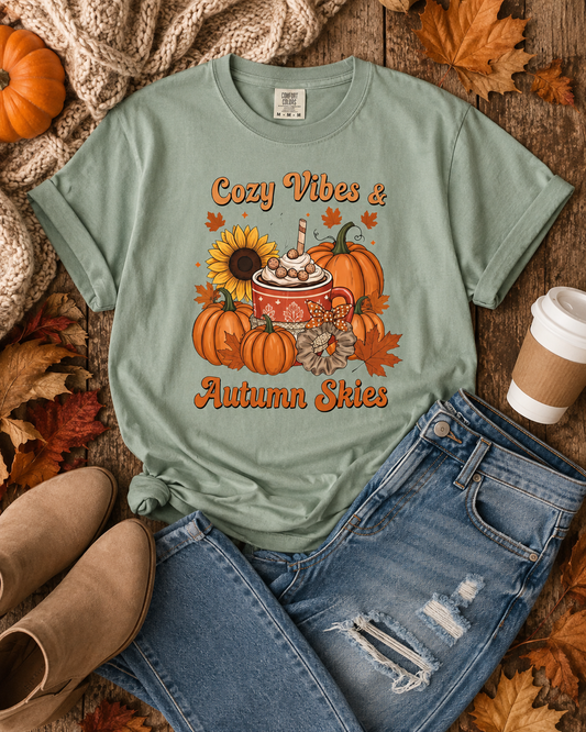 Cozy Vibes & Autumn Skies T-Shirt