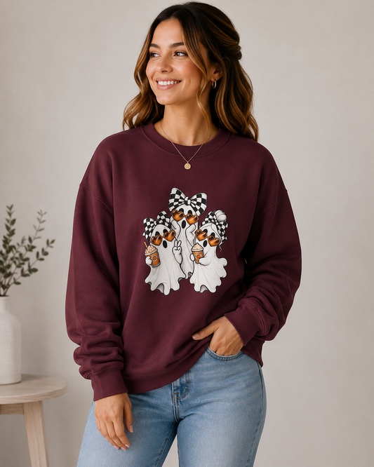 Ghost Sisters Halloween Sweatshirt