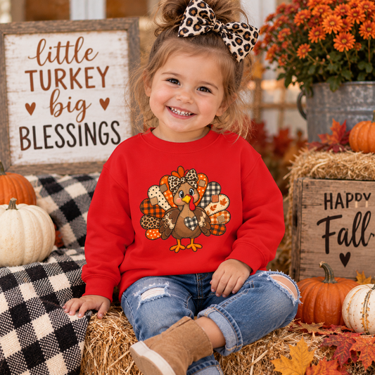 Patchwork Turkey Sweatshirt - Toddler